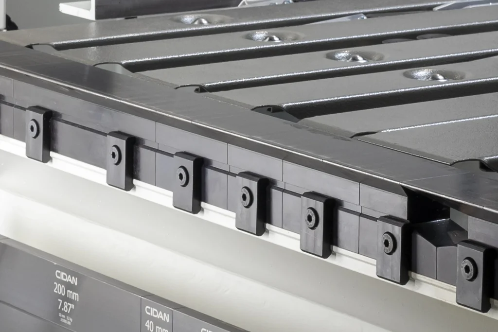 segmenterade verktyg i underbalken på en kantvik forma z