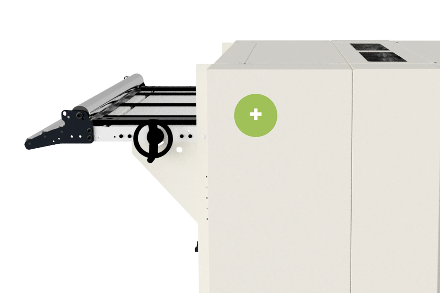 riktverket inuti en nuslit klippsträcka illustreras med ett grönt plus mot vit bakgrund