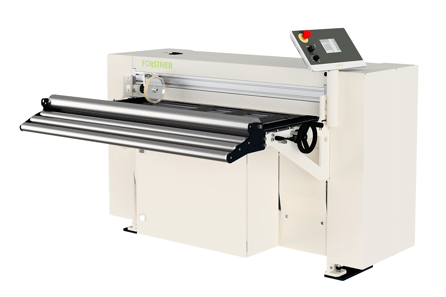 gummerade inmatningsvalsar för foliepåläggning på forstner klippsträckor mot vit bakgrund